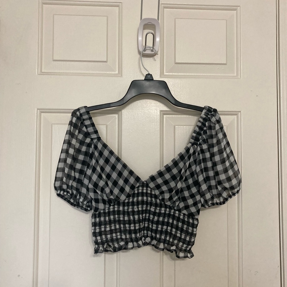 Plaid crop top